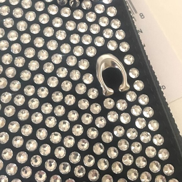 Coach Black and Silver Studded Wallet - Picture 7 of 9